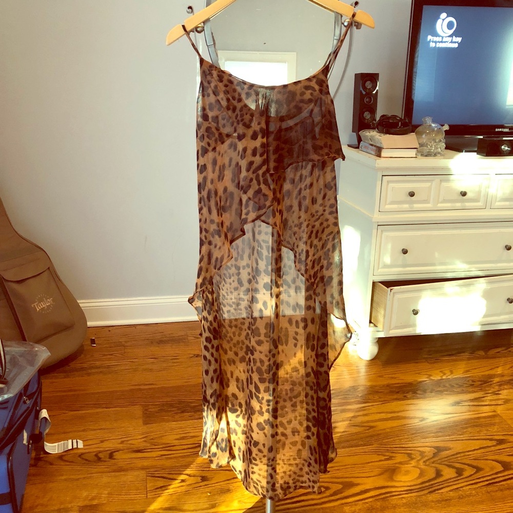 UNIF high-low cheetah shirt